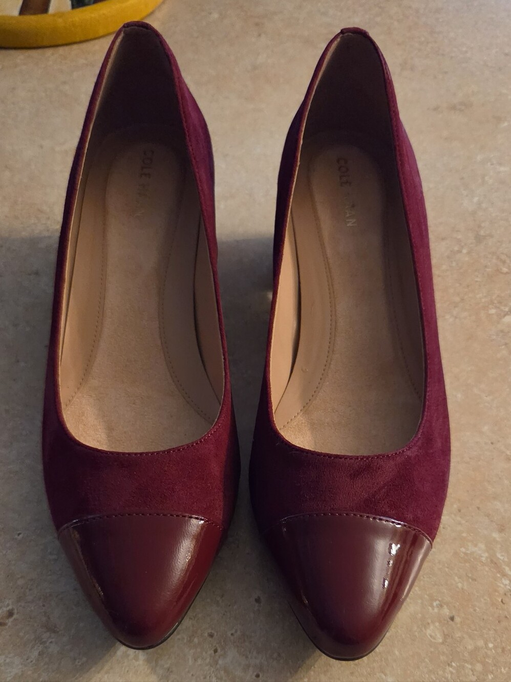 Cole Haan Burgundy Suede and Patent NWOB Sz 8.5